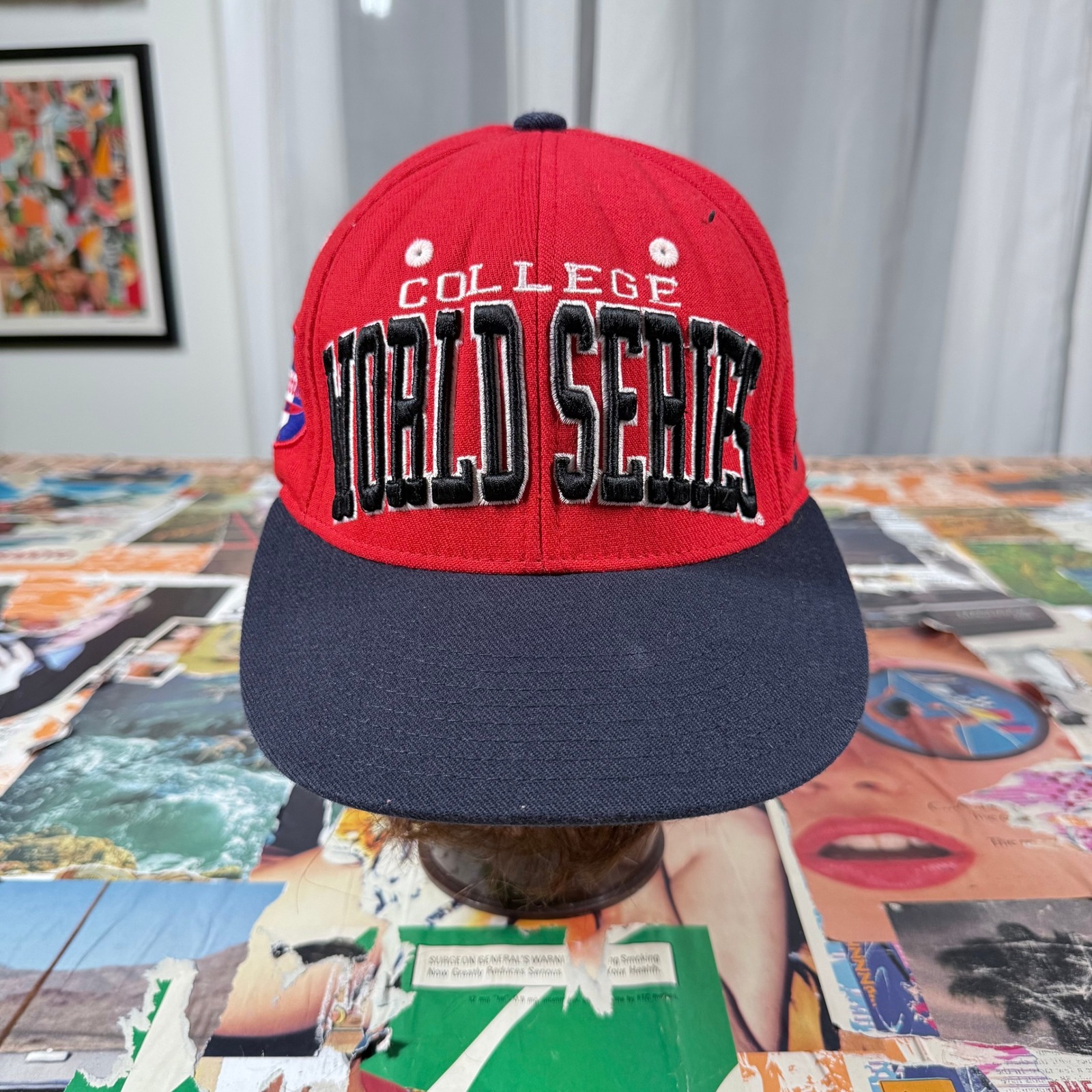 College World Series Ncaa Baseball Hat Cap Red Fitted 325 Zephyr Brand